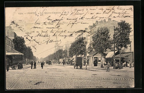 Cpa pantin les - pantin,, quatre-chemins