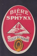 Ancienne étiquette  Alcool France BN180311 Bière du  Sphynx Pyramide  2
