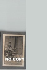 1920s/30s Intertube Motorcycle Photograph with Rider