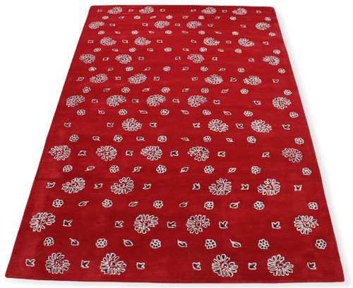 Tapis rouge 200x300 - cm, 100%