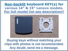 LESR01 Keyboard KEYs for 14" & 15" Lenovo Ideapad & Yoga models NON-BACKLIT