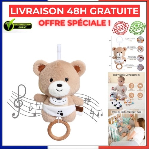 Peluche bébé ours musicale - peluche,