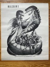 Black Panther Party 1970 Original Constitution Poster Malcolm X Huey Newton BPP