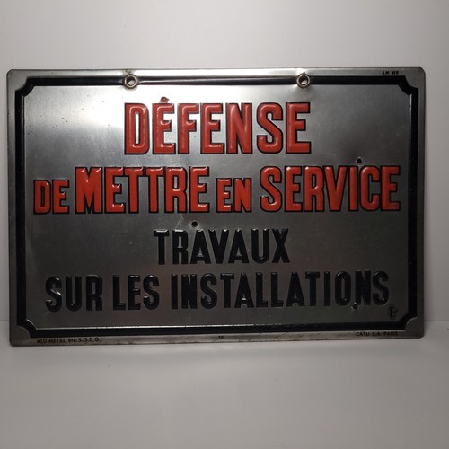 Plaque industrielle ancienne
