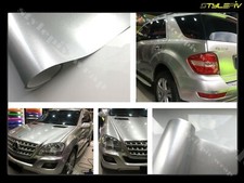 Film vinyle covering gris argent métallisé 152x50cm thermoformable et adhesif