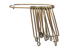 LOT OF 10 GOLD PINS FOR MILITARY BADGES (ALL SIZES)