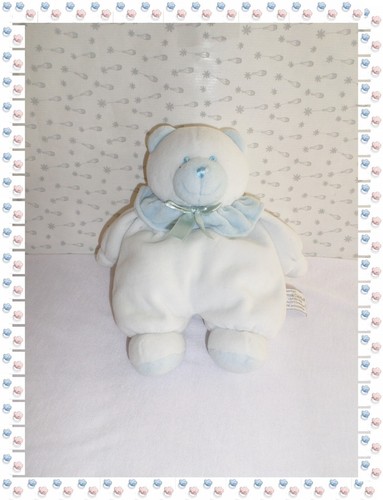 Doudou peluche ours blanc - v,