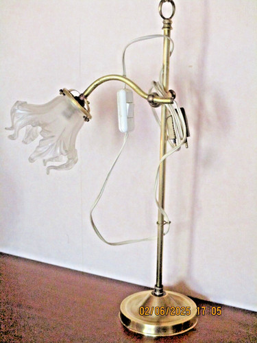 Ancien lampe bureau bronze - lampe,