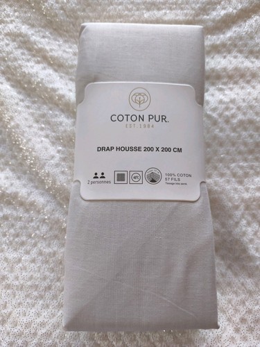 Coton pur drap housse - pur, drap-housse