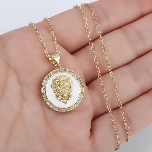Collier lion pièce - collier,