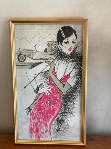 Tableau peinture sur soie - peinture, art