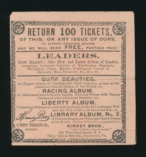 1889 kinney bros tobacco - 1889,