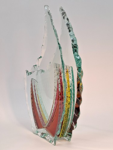 Grand vase verre sculpte - vase,