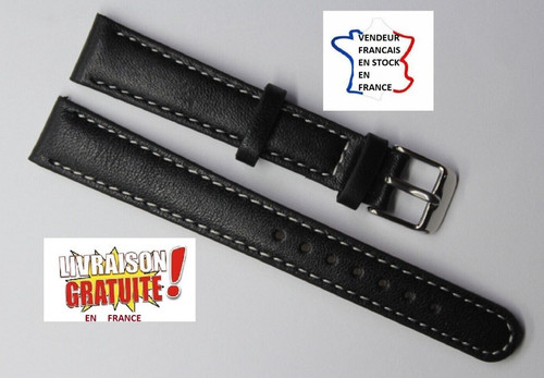 Bracelet montre 14mm cuir - bracelet, ;