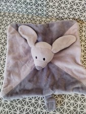 Doudou plat lapin gris mauve