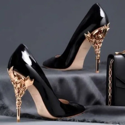 Talons hauts noirs vernis - , pour
