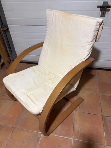 Fauteuil bascule blanc et - bascule,