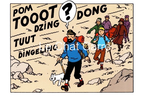 Carte postale tintin - tintin,