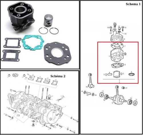 Cylindre piston joints - cylindre,