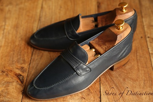 Chaussures cuir bleu marine - chaussures, en