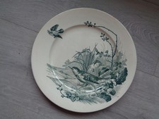 ASSIETTE PLATE JULES VIEILLARD BORDEAUX MODELE OISEAU