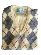 BENETTON SLEEVELESS JERSEY PURE VIRGIN WOOL ITALY VINTAGE 1980 SIZE M