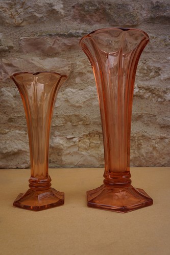 Lot vases verre val - lot, 2