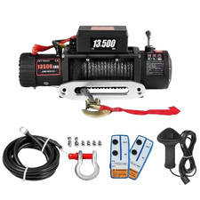 Treuil Electrique 6123KG  12v avec Télécommande treuil Traction 4x4 /Fourgon