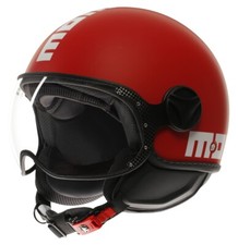 MOMO DESIGN FGTR CLASSIC CANDY RED WHITE MATT JET MOTORCYCLE HELMET SIZE M