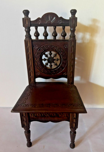 Chaise poupée bois sculpté - chaise,