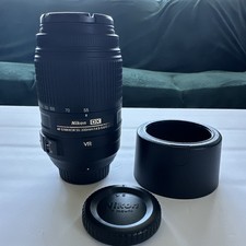 NIKON AF-S 55-300MM VR DX TELEPHOTO LENS WITH LENS CAPS