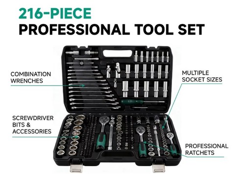 Coffret 216 pièces - clés, à