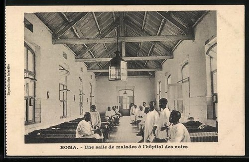 Cpa boma une salle malades - salle,
