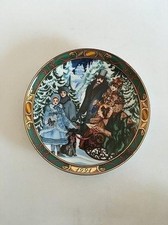 Assiette De Noël Royal Copenhagen Au Danemark 1991 "Ramener À La Maison Le Noël"