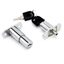 Simple Ouvert Loquet de Porte Sécurité Coulissant Argent 1pcs Garde-Robe