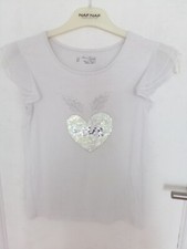 T-shirt blanc cœur sequin