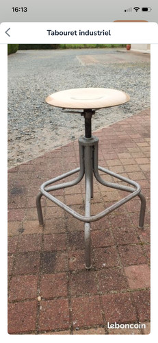 Tabouret ancien atelier - tabouret,