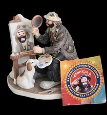 Emmett Kelly Jr *-*  Signed Limited Edition Porcelain figurine. Hand Painted.