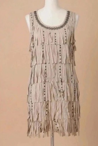 Mini robe vintage beige - robe, à