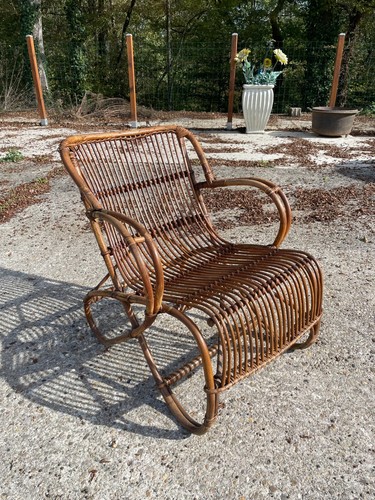 Vieux fauteuil vintage 1950 - vieux, en