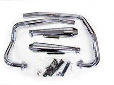 YAMAHA TX650 '73-'82 ASCOT Right 2-pipe Street Tracker Full Exhaust Set