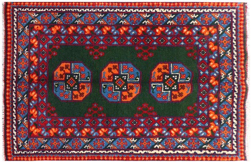 Tapis afghan akcha rang dar - akcha,