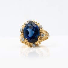 Bague or 18k 7.35grs Saphir