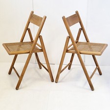 1960s VINTAGE ITALIAN FOLDING CHAIRS HETRE & CANNAGE 60S 1960S