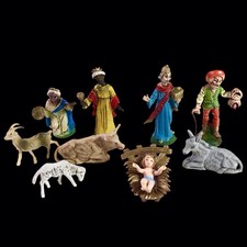 10 Pc ITALY Vintage Santons Crèche Noël Nativity Figure Christmas L2