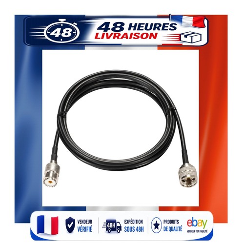 Câble coaxial rg58 uhf - coaxial, 2m