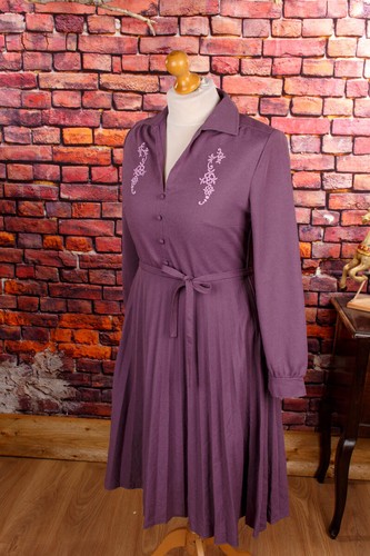 Robe vintage orig 70s plissée - robe,