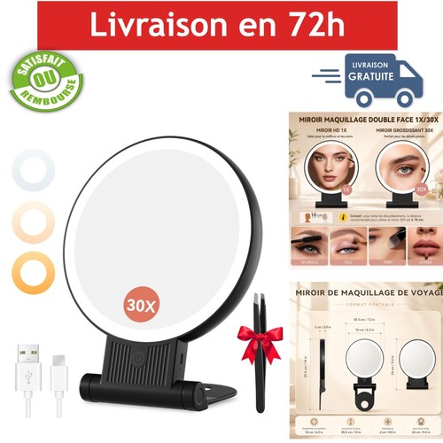 Miroir maquillage led - miroir,