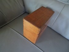 ancienne boite de rangement document en bois classeur