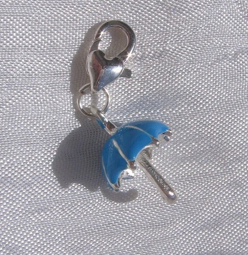 Charm parapluie bleu - bleu, azur